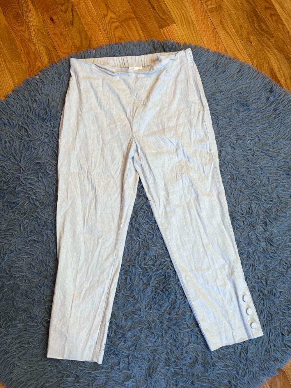 J. Jill Light Blue Cropped Ankle Pants with Button Cuff